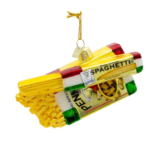 Kurt Adler Noble Gems Glass Pasta Boxes Ornament - Whimsical Holiday Decor