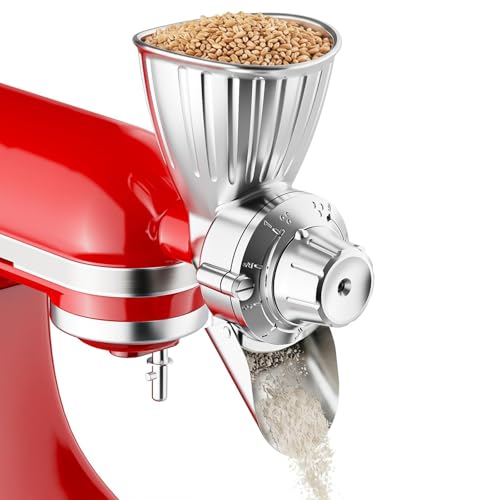 COFUN Metallic Grain Mill Attachment for KitchenAid Stand Mixer
