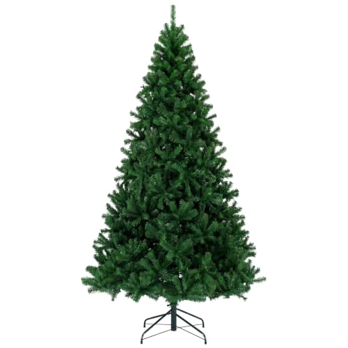 DUMOS 4.5 Ft Green Artificial Christmas Tree, Pre-Lit Holiday Decor