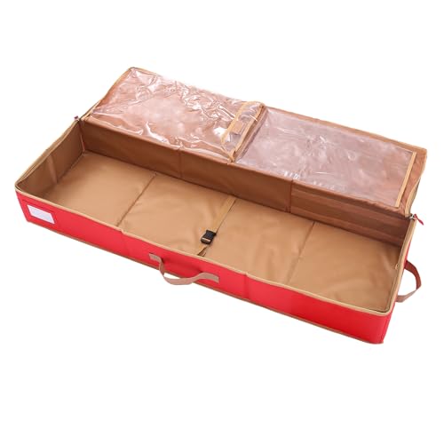 Sattiyrch Red Gift Wrapping Paper Storage Organizer, Holds 20 Rolls
