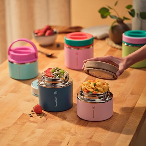 ThermoFlask 20 oz Insulated Food Jar Tropical Sunset Leakproof Lid Hot Cold Meals