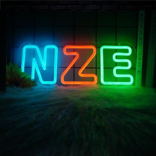 Kunzg N.Z.E Neon Signs Wall Decor for Bedroom & Business LED Lights