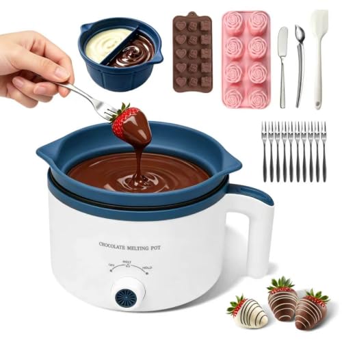 Blue Electric Chocolate Melting Pot with Accessories & Dual BPA-Free Pots
