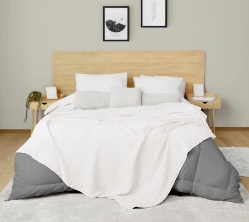 Big White 120x120 Inch Cotton Waffle Blanket for Bed & Lounge