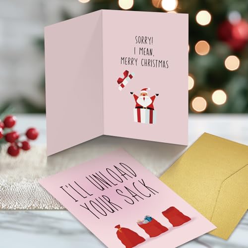 Nchigedy Naughty Christmas Card for Husband, Boyfriend – Variation #2, Funny Xmas Card for Him