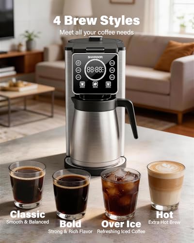 Single Serve & Carafe Coffee Maker with Thermal Carafe, Programmable & Dual Brew