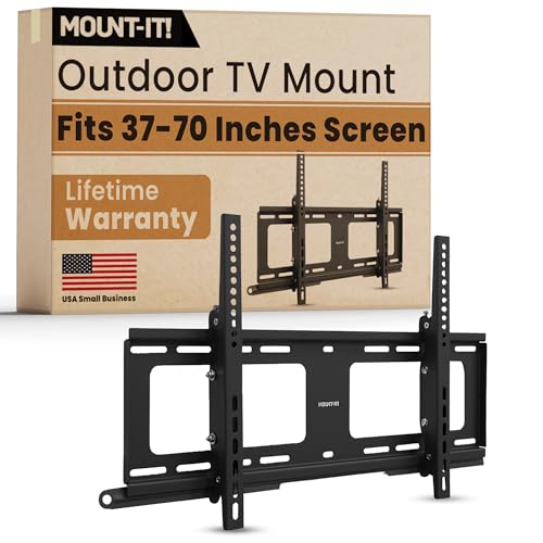 Outdoor Weatherproof TV Wall Mount with Lock & Tilt for 37-75 Inch TVs