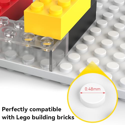 Floating Wall Shelves for Lego Bricks - White 4-Pack - Wall-Mounted Display