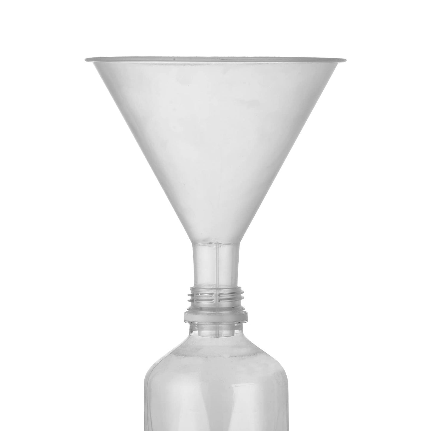CYEAH 20 Pack Clear Plastic Funnels, 4.7 Inch Wide Mouth Funnels for Filling Bottles, Reusable Liquid Transfer Funnels for Oil, Spices, Powder, Lotion, Crafts, Lab, Kitchen and Bulk Use