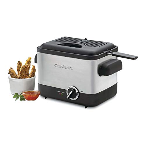 Cuisinart Deep Fryer 1.1 Quart (CDF-100NAS) Compact Oil Capacity, Model CDF-100