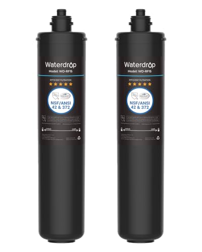 Waterdrop RF15 Water Filter Replacement Set - 2 Black Filters for 15UA/15UB/15UC