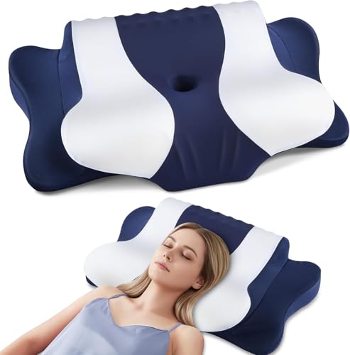 Ergonomic Cervical Pillow for Neck Pain - Memory Foam Contour Support