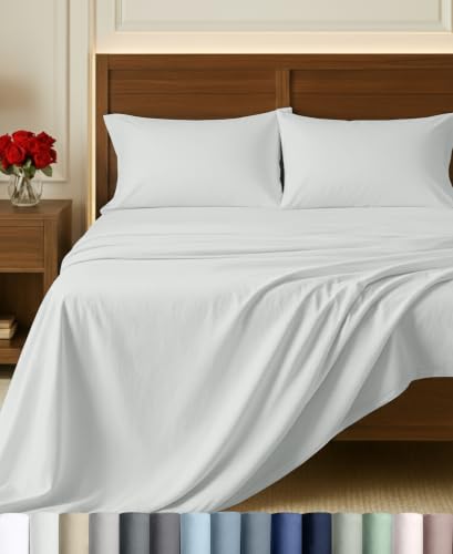 California Design Den King Ivory Egyptian Cotton Sateen Sheets - Certified & Award-Winning