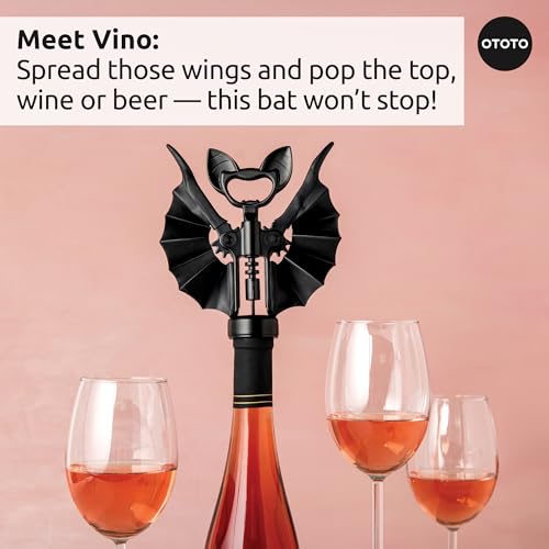 OTOTO Boo-tiful Crew Halloween Kitchen Decor Bundle - Vampire, Bat & Witchy Bottle Openers & Garlic Crusher