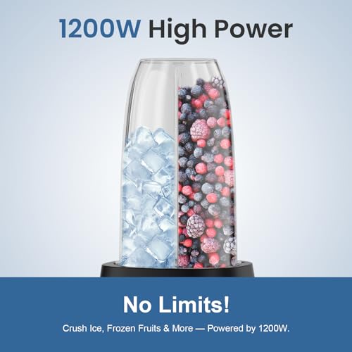 Colarlemo 1200W Personal Blender with Ice Crushing - Silver