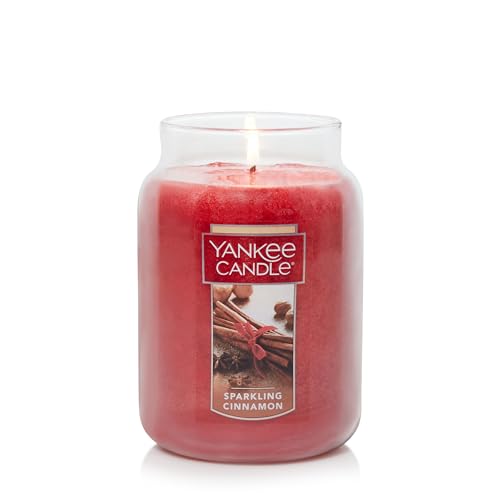 Sparkling Cinnamon Scented Candle - 22oz Large Jar, Long Burn Time