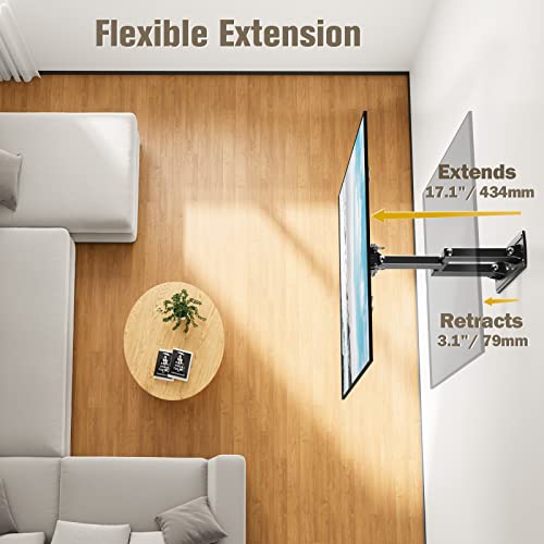 TV Wall Mount Swivel Tilt for 26-55 Inch TVs up to 60 lbs - Adjustable