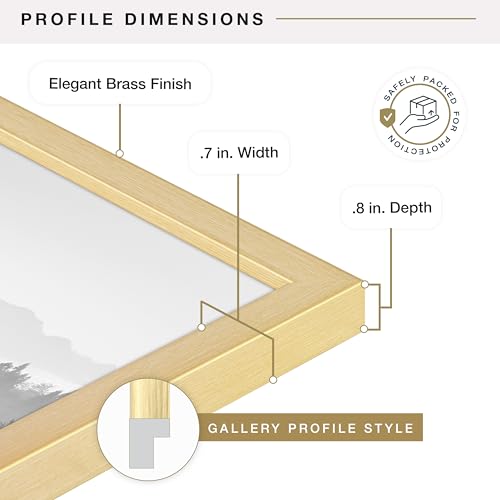 MCS Foundation Poster Frame 20x30 Brass - 1-Pack Modern Gallery Wall