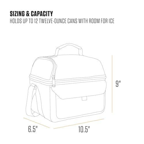 Carhartt Insulated 12 Can Cooler Lunchbox - Large Black Lunch Bag