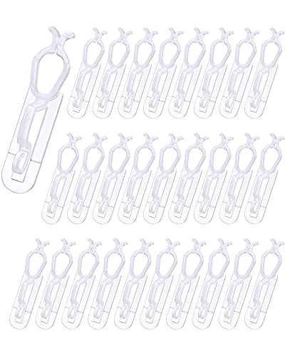 Tatuo 100 Pack Clear Christmas Light Clips for C7 & C9 Bulbs | Gutter & Shingle Mounting