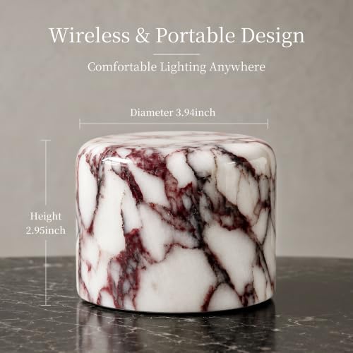 AOPO Calacatta Viola Natural Marble Touch Dimmable Table Lamp Night Light