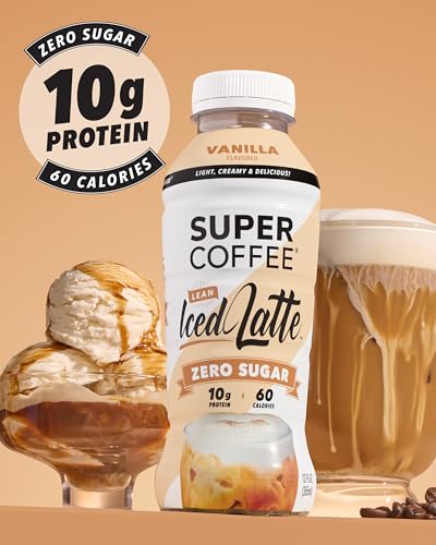 Vanilla Latte Ready-to-Drink Protein Coffee Bottles - 12 Fl Oz, Pack of 12