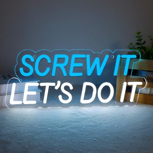 SCREW IT LET'S DO Neon Signs for Wall Decor Lights Bedroom Led