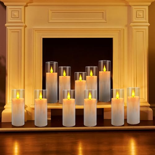 CAKETYCG White 24-Pack Acrylic LED Flameless Candles with Remote - Flickering, Safe Indoor & Outdoor Decor