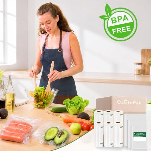 Gallon Vacuum Sealer Bags 11x16 Inch Food Storage Bags - 200 Count, Compatible with Clamp Sealer - Long-Term Freezer & Food Preservation