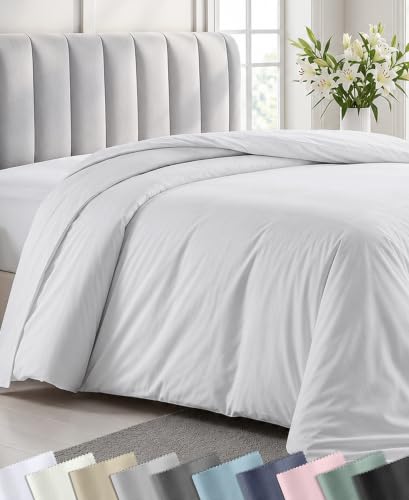 California Design Den Queen Size White Duvet Cover Set 92x90 Bed Linen - No Comforter