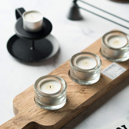 300 Pack Unscented Tealight Candles - Long 8-Hour Burn Time, Smokeless White Votive for Weddings, Holidays & Home Decor