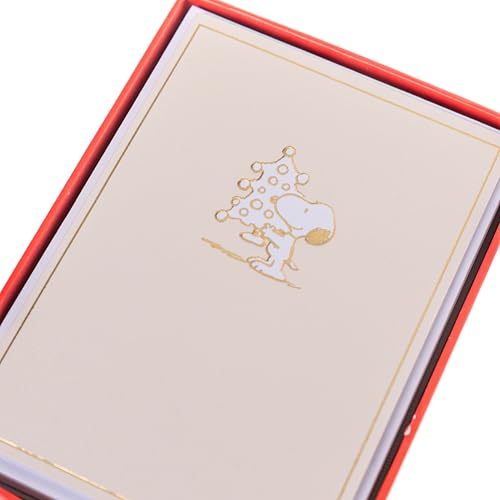 Graphique Peanuts Tree Christmas Cards Pack of 15 with Envelopes – Blank Inside, La Petite Press Collection Boxed Set
