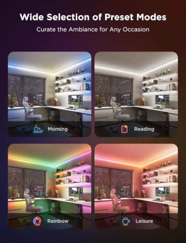 9.8ft COB LED Strip Light Pro RGBICW with Warm White - Smart WiFi Compatible