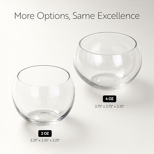 Disposable Clear Plastic Appetizer Bowls - 4 oz Sphere Cups, Pack of 100