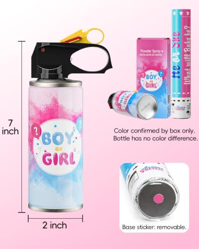 Pink Gender Reveal Fire Extinguisher Set with Confetti Cannons - Fun Party Supplies