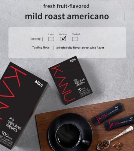 Maxim Kanu Mini Roasted Americano Coffee Sticks 0.9g x 150 | Instant Coffee Pods