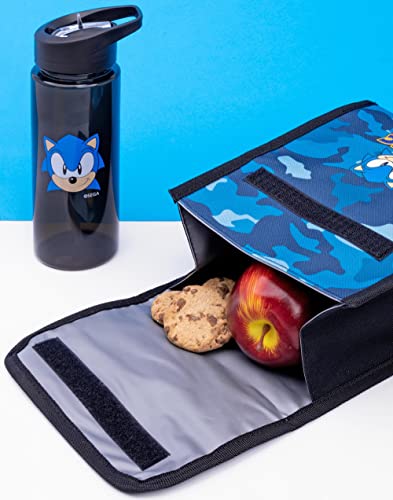 Kids Sonic The Hedgehog Backpack Set with Lunch Bag Water Bottle Camo