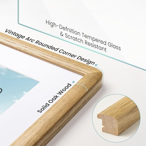 27x40 Poster Frame for Wall,Natural Solid Oak Wood Picture Frame,27 x
