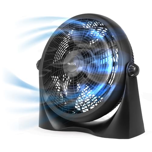 Commercial Cool 16-Inch High Velocity Floor Fan - Black, Model CFF16B