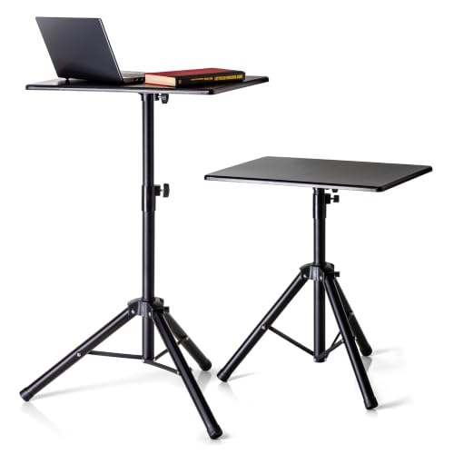 Portable Adjustable Laptop Desk Stand with Tripod Base - Height 30.5 to 45 Inches
