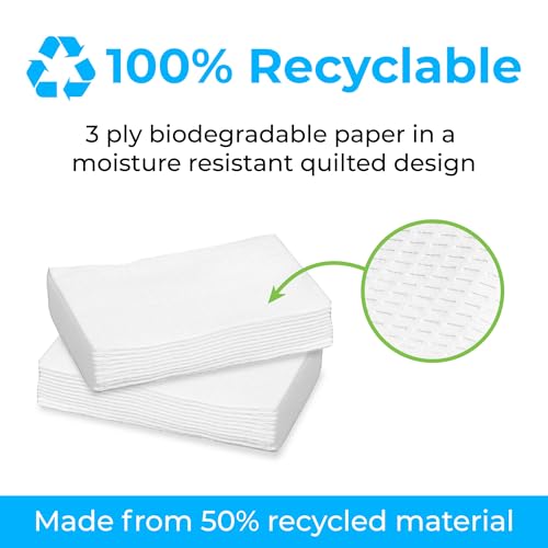 Disposable Baby Changing Station Bed Liners - 3-Ply Biodegradable, Moisture-Resistant, Eco-Friendly, 500 Count
