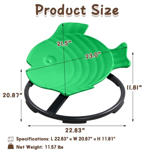 HAPPYMATY Deep Green Sensory Spin Chair for Autistic Kids, Sit & Spin Toy, Aa Dark Green