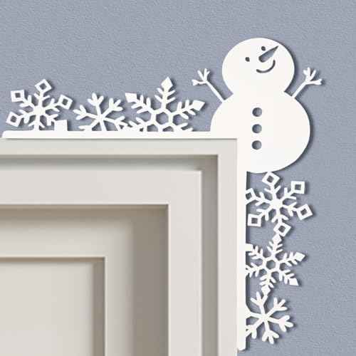 2024 New Metal Christmas Door Toppers Decor, Top Door Frame Corner Sign Decorations, Funny Holiday Home Frame Decor Party Ornament Windows Walls DIY Craft Christmas Wall Signs For Home Decor