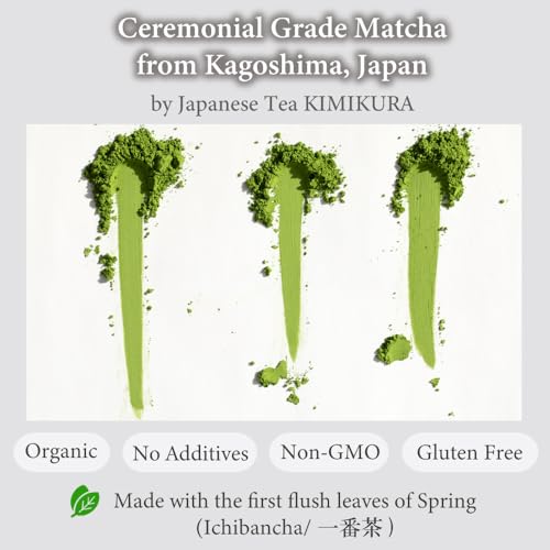 Organic Ceremonial Matcha Green Tea Powder 100g/3.5oz - Kagoshima Japan, JAS Certified