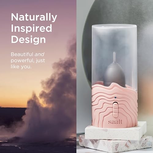 Saalt Menstrual Cup & Disc Steamer - Blue Dusk, One-Button Sanitizer for All Sizes