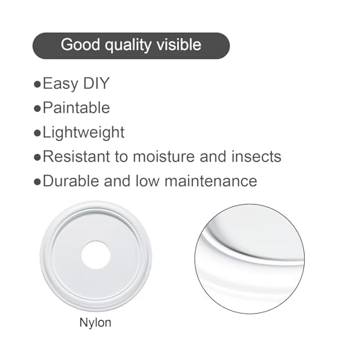 16-Inch White Ceiling Medallion for Light Fixtures and Ceiling Fans - EIFHYT