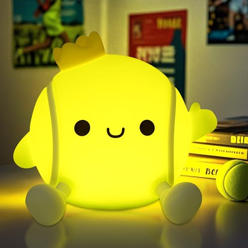 Tennis Gifts, Tennis Ball Night Light for Boys-Rechargeable Squishy Silicone Lamp,Cute Tennis Ball lamp for Tennis Sports Lovers Boys Girls Birthday Gifts