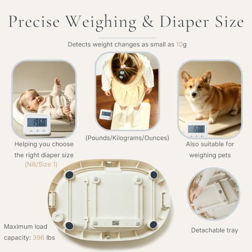 Cuddobaby 4-in-1 Baby Changing Pad with Digital Scale & Temp Monitor