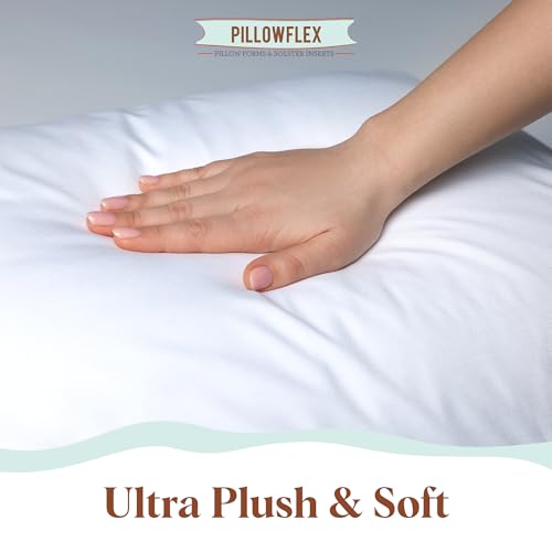 Pillowflex Premium Polyester Pillow Insert 21x37 Inches for Decorative Shams