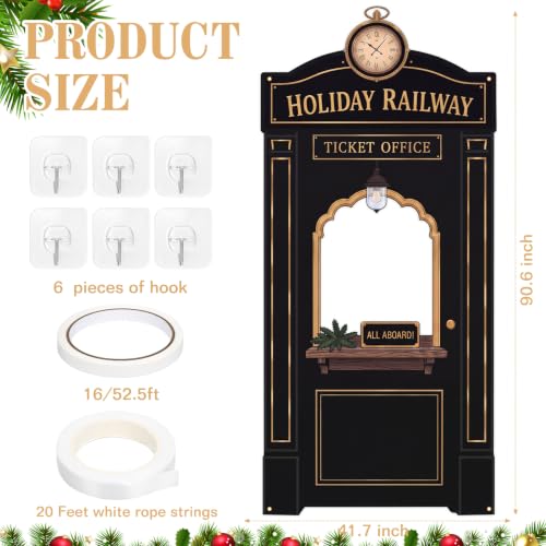 Christmas Express Train Decorations Hanging Banner Backdrop Classic - Thenshop